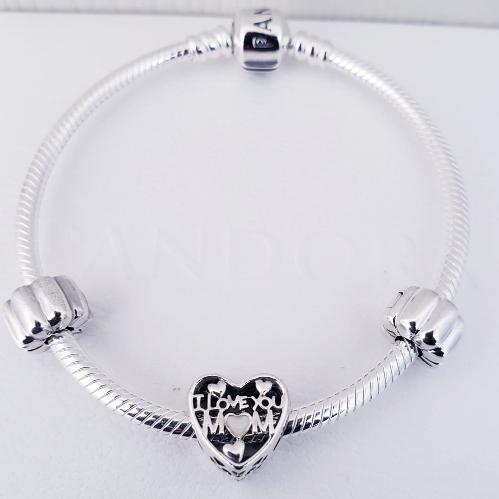 ⚘️4pc Authentic Pandora MOTHERS BRACELET🎁GIFT SET